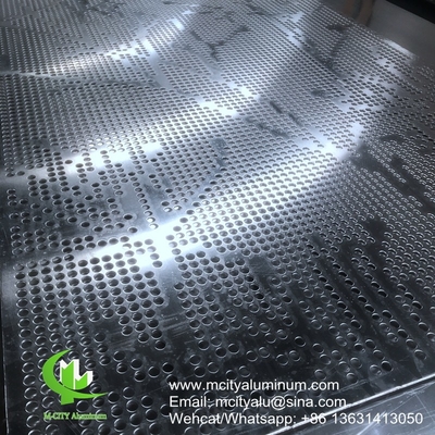 colore bianco Rivestimento in polvere di pannelli perforati in metallo alluminio per rivestimento esterno di facciata