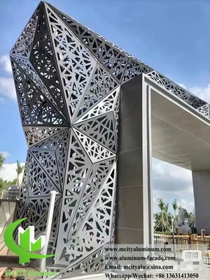 Rivestimento di parete in metallo 3D Forma di foglio di alluminio Taglio CNC pannello murario su misura