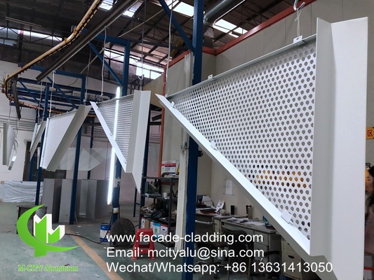 vernice di colore bianco rivestimento di pannelli perforati in alluminio metallico per rivestimento esterno di facciata