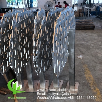 Cina Rivestimento in polvere di pannelli di taglio laser in alluminio metallico per rivestimento esterno di facciata
