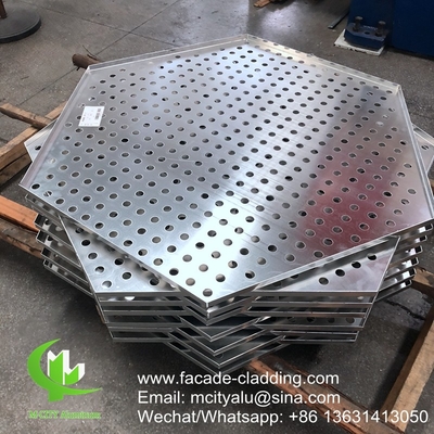 3 mm Rivestimento in polvere di pannelli perforati in alluminio metallico per rivestimento esterno di facciate
