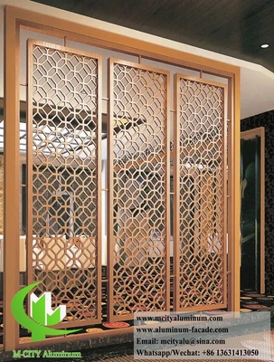 Laser Cut Metal Screen Electroplating Rust Finish con decorazione a modello