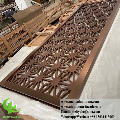 Laser Cut Metal Screen Electroplating Rust Finish con decorazione a modello