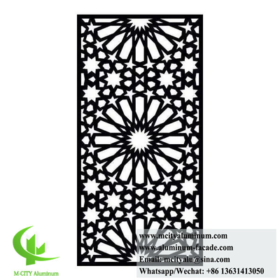 Laser Cut Metal Screen Electroplating Rust Finish con decorazione a modello