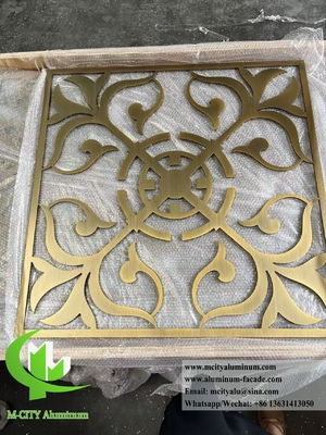 8 mm Spessore schermo in alluminio incisione CNC ottone decorazione di partizioni a colori