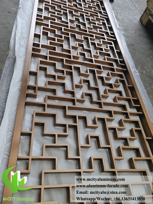 Architettura Laser Cut Metal Screen Fogli di alluminio con disegno di incisione