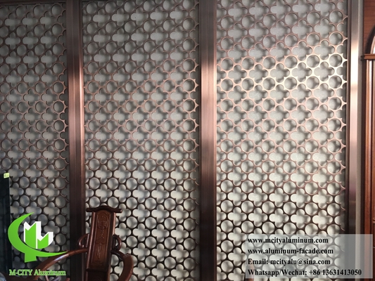 Taglio laser pannelli di rivestimento metallici schermo in alluminio