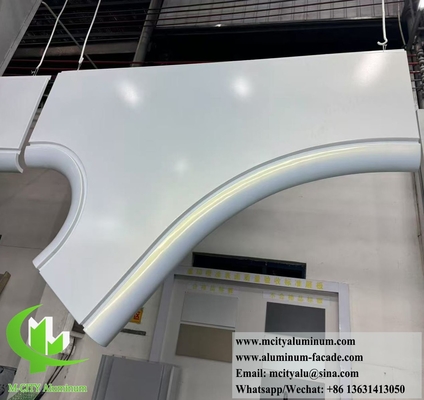 pannelli di rivestimento di alluminio iperbolici pannelli metallici di forma curva doppia