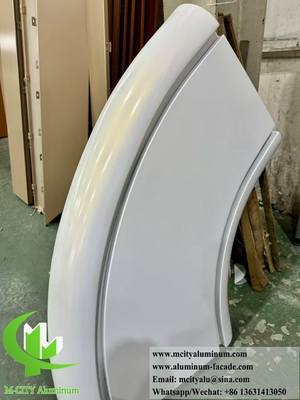 pannelli di rivestimento di alluminio iperbolici pannelli metallici di forma curva doppia