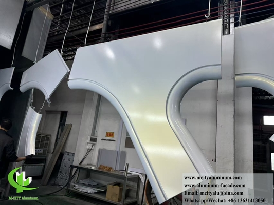 pannelli di alluminio iperbolici rivestimento di facciata metallica a doppia curva