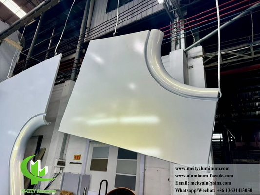 pannelli di alluminio iperbolici rivestimento di facciata metallica a doppia curva