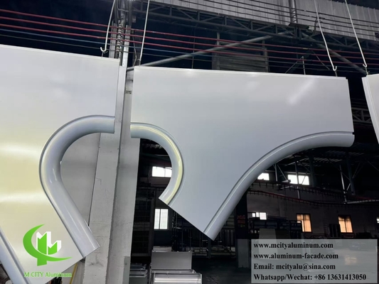 pannelli di rivestimento di alluminio iperbolici pannelli metallici di forma curva doppia