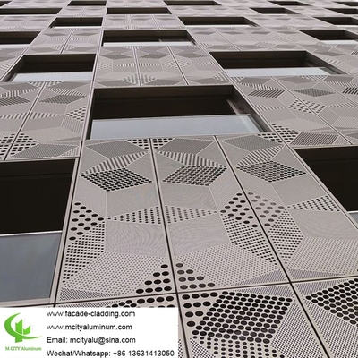colore oro Rivestimento di facciata in alluminio metallico per rivestimento esterno di facciata