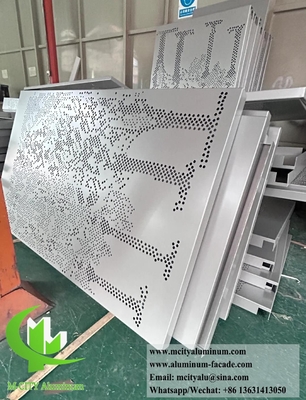 Rivestimento di facciata in alluminio personalizzabile per qualsiasi edificio Progettazione 3D Perforazione Incisione CNC Più