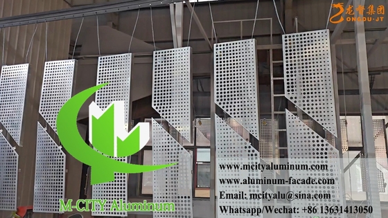 Pannelli per pareti di rivestimento per facciate metalliche perforanti per la decorazione delle case