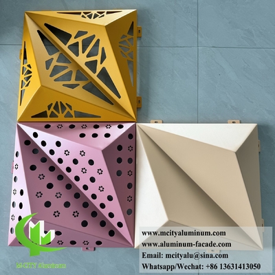 Pannelli di rivestimento metallici architettonici Forma 3D per pannelli di pareti esterne