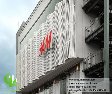 Rivestimento per facciata in alluminio perforato sistema di decorazione della parete fabbrica cinese