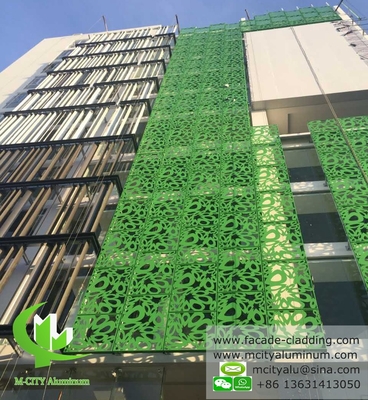 Fogli di alluminio perforati per rivestimento di pareti a tenda metallica