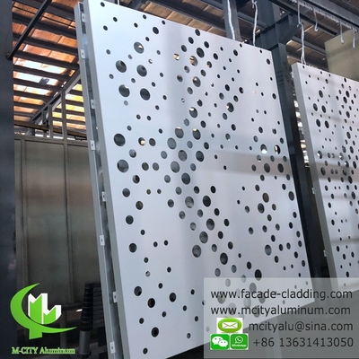 Fogli di alluminio perforati per rivestimento di pareti a tenda metallica