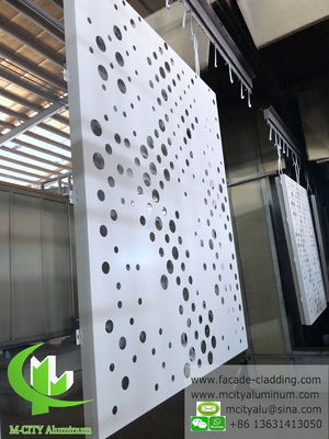 pannello di alluminio esterno per rivestimenti murali in polvere rivestito di bianco