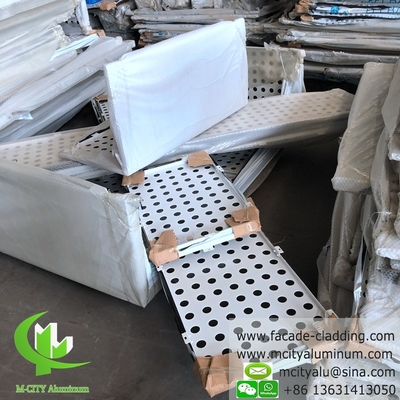 pannello di alluminio esterno per rivestimenti murali in polvere rivestito di bianco