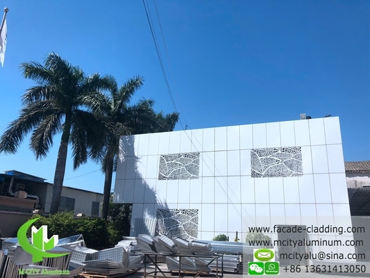 Esterno Fassata in alluminio a disegno metallico parete rivestimento metallo parete tenda