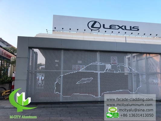 Fogli di alluminio perforati per rivestimento di pareti a tenda metallica