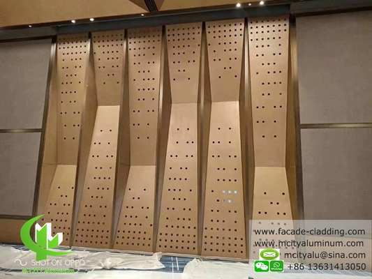 Fogli di alluminio perforati per rivestimento di pareti a tenda metallica