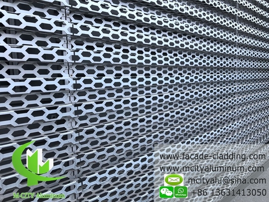Metallo Perforato di alluminio facciata parete rivestimento muro tenda di metallo