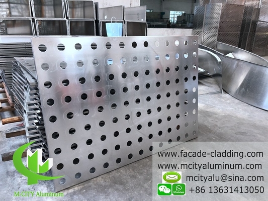 foglio di alluminio metallico, pannello di alluminio massiccio, rivestimento della parete a tenda, modello perforato