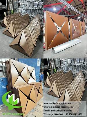 Pannelli per soffitto in alluminio tagliati al laser su misura valorizzano gli interni commerciali e di lusso