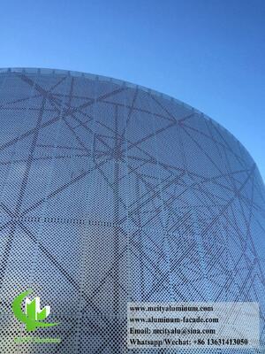 3003 Alluminio legato alluminio pannello di facciata su misura fabbricato per la visione architettonica