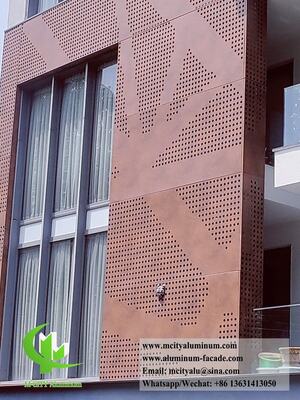 pannelli di facciata in lega di alluminio 3003 perforati su misura