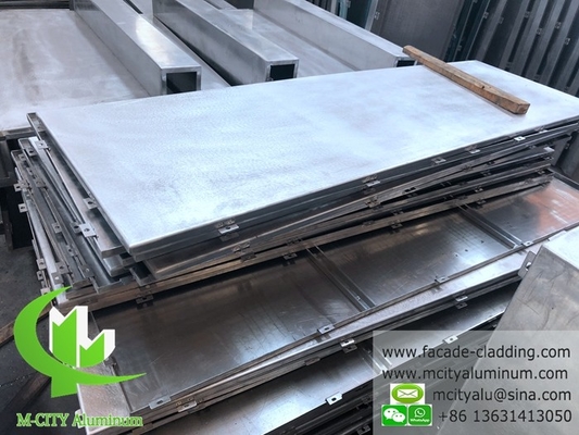 Pannello massiccio di facciata in alluminio per parete tenda in polvere rivestito di colore grigio spessore 3 mm