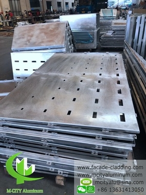 Pannello massiccio di facciata in alluminio per parete tenda in polvere rivestito di colore grigio spessore 3 mm