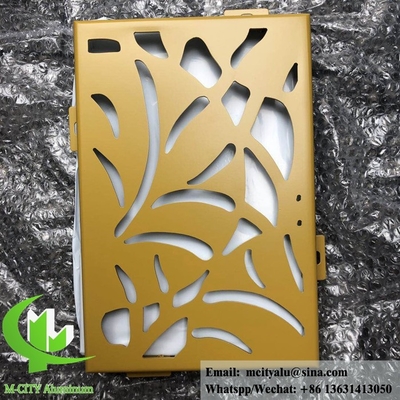 facciata in alluminio architettonico per rivestimenti murali in polvere rivestita colore RAL colore oro