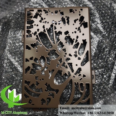 Disegno dell'albero pannelli di alluminio per facciata dell'albergo fabbricante di lamiere metalliche personalizzate