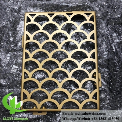 Fassata di alluminio perforato per rivestimenti murali esteriori rivestiti in polvere