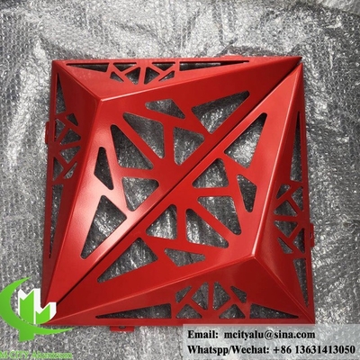 pannello di alluminio solido per facciata in polvere rivestito colore RAL per parete tenda