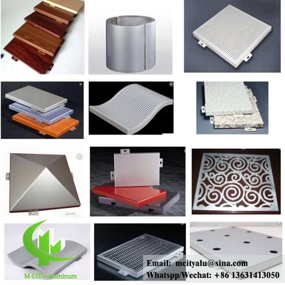 pannello di alluminio metallico perforato pannello di alluminio massello a fluorocarburi