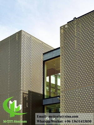 pannello di alluminio metallico lasciare forma per il rivestimento degli edifici con colore oro