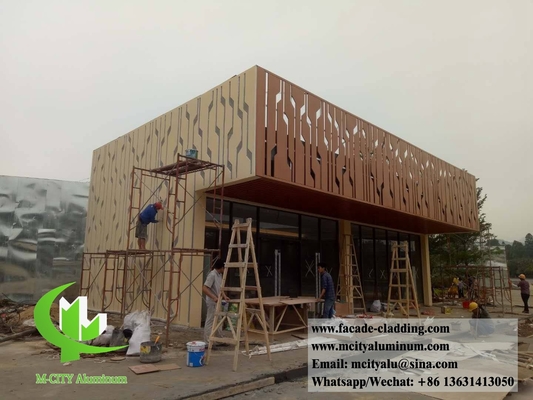pannello di alluminio metallico per facciata a pareti tenda PPG