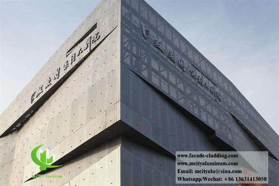 Formed aluminum panel for facade cladding weatherproof powder coated
