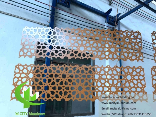 Esterno Faccata di alluminio in taglio laser per rivestimenti murali