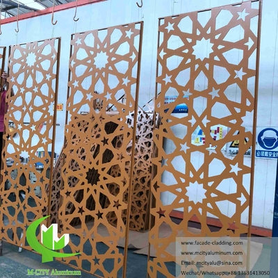 Schermata di muro di metallo Moschea Mashrabiya lamiera di alluminio per il rivestimento delle pareti sistema di facciata