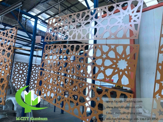Schermata di muro di metallo Moschea Mashrabiya lamiera di alluminio per il rivestimento delle pareti sistema di facciata