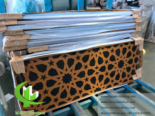 Schermata di muro di metallo Moschea Mashrabiya lamiera di alluminio per il rivestimento delle pareti sistema di facciata
