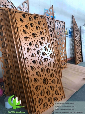 Fassate di alluminio a schermo metallico a laser a foglio di alluminio per la moschea Mashrabiya