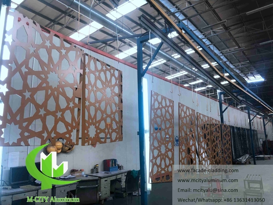 Fassate di alluminio a schermo metallico a laser a foglio di alluminio per la moschea Mashrabiya