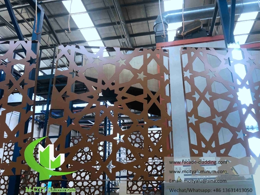 pannelli di metallo per pareti di laminazione laser facciate di alluminio per la moschea Mashrabiya